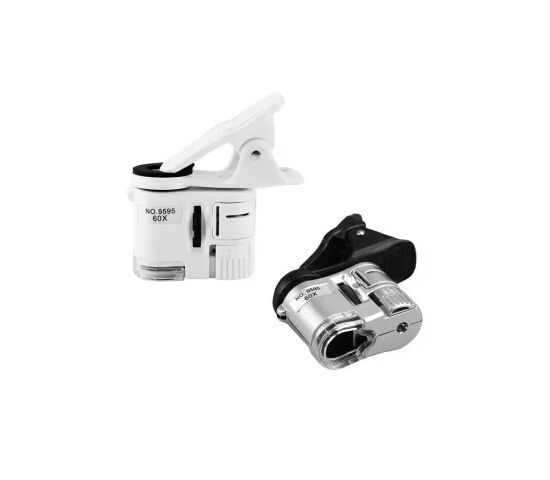 Микроскоп Kromatech 60x мини, с подсветкой (1 LED) и ультрафиолетом (9595W), фото 