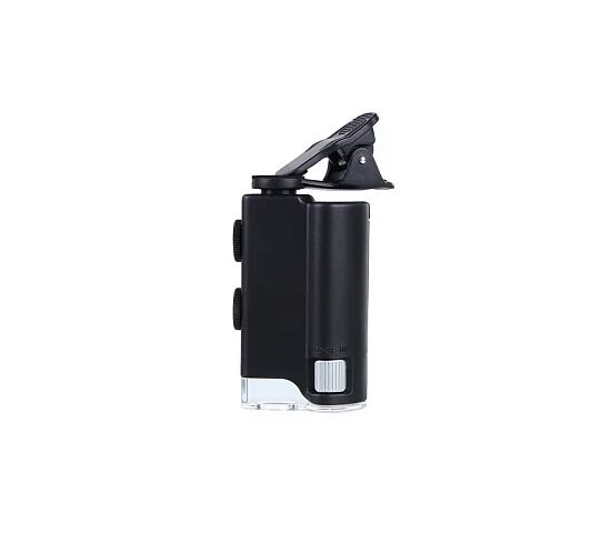 Микроскоп карманный Kromatech 60–100x мини, с креплением для смартфона, подсветкой (1 LED) и ультрафиолетом (7751W), фото 