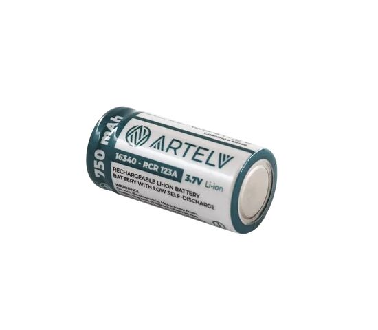 Аккумуляторная батарея RCR123 ARTELV 3.7V Li-Ion 750 mAh, фото , изображение 2