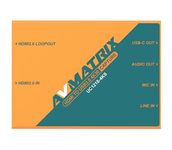 Устройство видеозахвата AVMATRIX UC1218-4KS HDMI2.0 USB3.0 4K30, фото 
