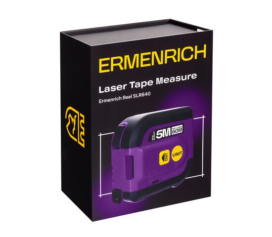 Рулетка с лазерным дальномером Ermenrich Reel SLR640, фото , изображение 6