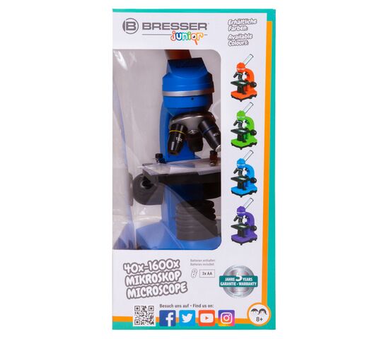 Микроскоп Bresser Junior Biolux SEL 40–1600x, синий, фото , изображение 16