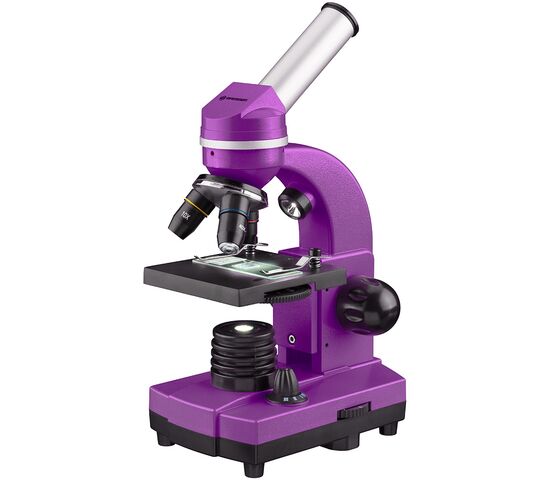 Микроскоп Bresser Junior Biolux SEL 40–1600x, фиолетовый, фото , изображение 4