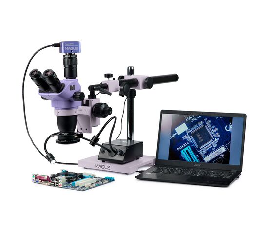 Микроскоп стереоскопический цифровой MAGUS Stereo D8TR для ремонта и пайки, фото 