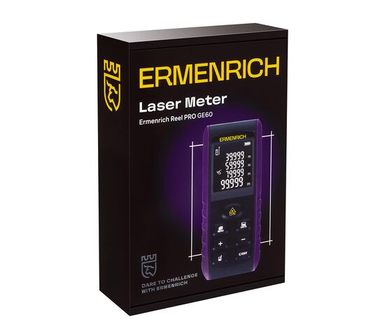 Лазерная рулетка Ermenrich Reel PRO GE60 (фиолетовый), фото , изображение 5