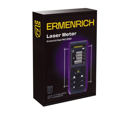 Лазерная рулетка Ermenrich Reel PRO GE80 (фиолетовый), фото , изображение 5