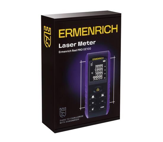 Лазерная рулетка Ermenrich Reel PRO GE100 фиолетовый, Цвет: Фиолетовый, фото , изображение 2