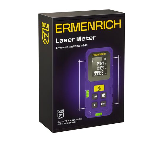Лазерная рулетка Ermenrich Reel PLUS GS40 фиолетовый, Цвет: Фиолетовый, фото , изображение 2