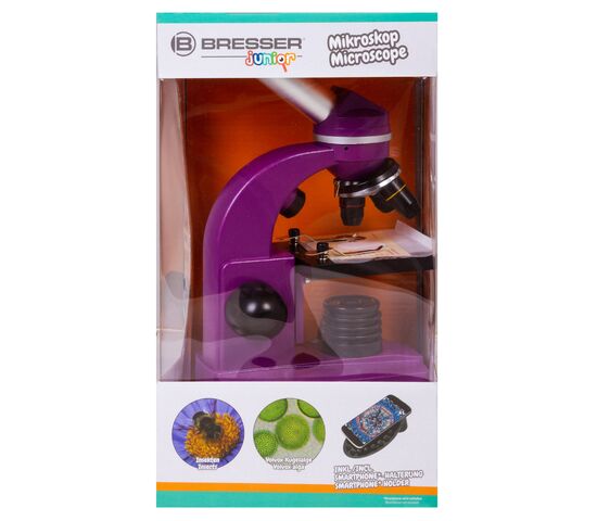 Микроскоп Bresser Junior Biolux SEL 40–1600x, фиолетовый, фото , изображение 16