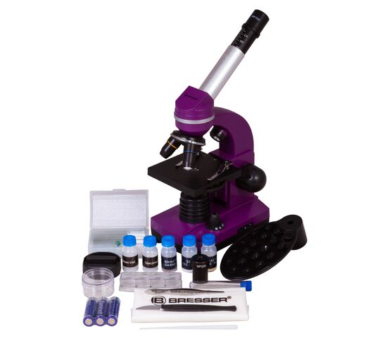 Микроскоп Bresser Junior Biolux SEL 40–1600x, фиолетовый, фото , изображение 11