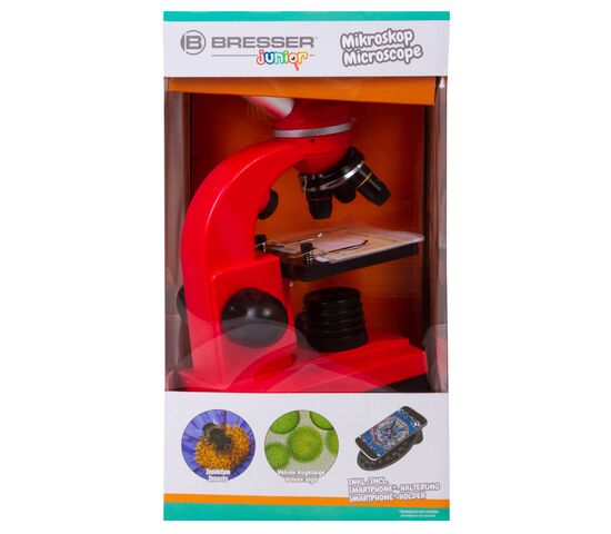 Микроскоп Bresser Junior Biolux SEL 40–1600x, красный, фото , изображение 16