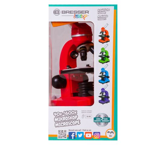 Микроскоп Bresser Junior Biolux SEL 40–1600x, красный, фото , изображение 17
