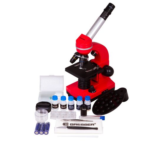 Микроскоп Bresser Junior Biolux SEL 40–1600x, красный, фото , изображение 11