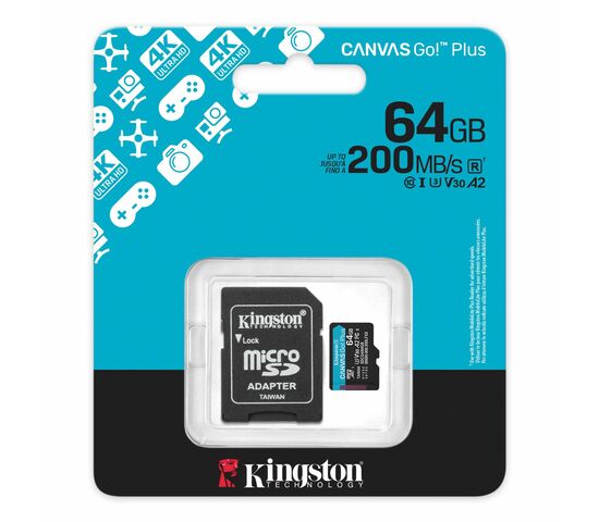 Карта памяти Canvas Go! Plus microSD 64Gb, фото , изображение 3