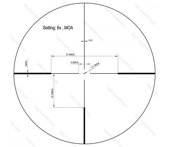 Оптический прицел Vector Optics 30мм Continental x6 1-6x24 Coyote Hunting FDE, фото , изображение 10