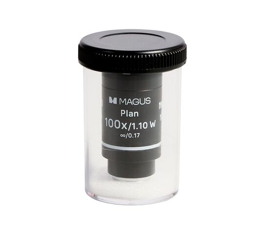Объектив MAGUS 100PL60 W Plan 100х/1,10 ви ∞/0,17 H60 мм, фото , изображение 5