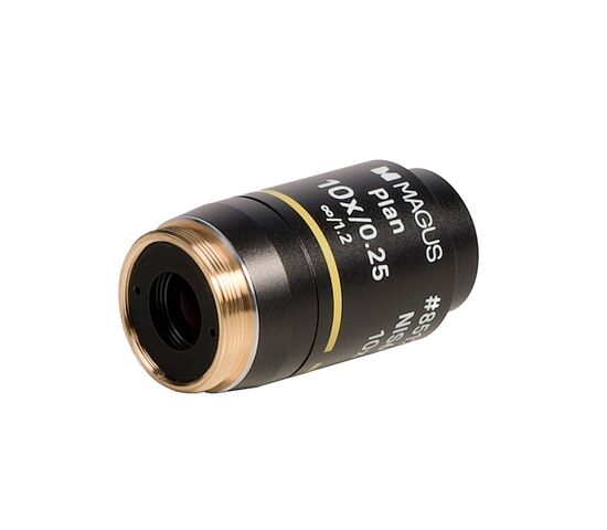 Объектив MAGUS 10PL60V Plan 10х/0,25 ∞/1,2 H60 мм, фото , изображение 4