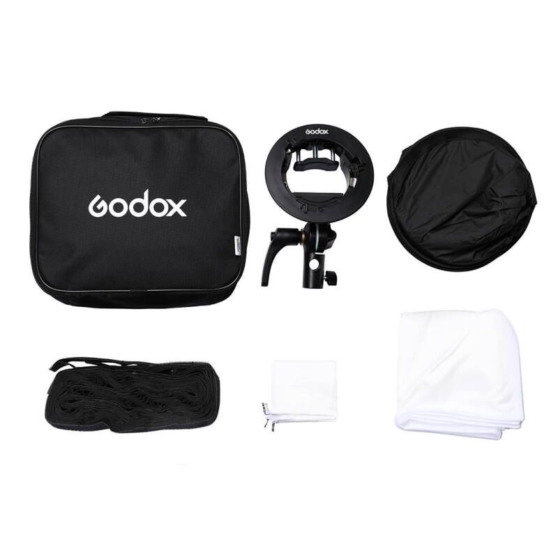 Софтбокс Godox SGGV8080 для накамерных вспышек (с сотами и адаптером S2), фото , изображение 10