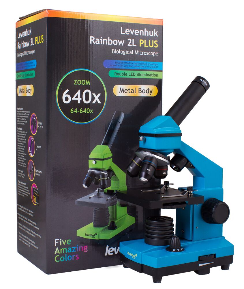 Микроскоп Levenhuk Rainbow 2L PLUS Azure\Лазурь, Цвет: Лазурь, фото , изображение 16